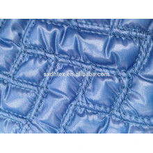 Padded winter embroidery quilting jacket/garment fabric